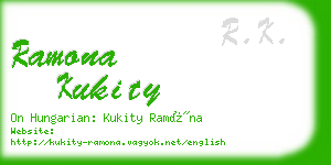 ramona kukity business card